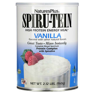 NaturesPlus, Spiru-Tein, Harina energética con alto contenido de proteínas, Vainilla, 1088 g (2,4 lb)