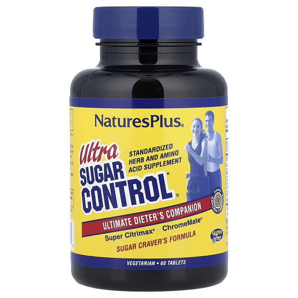 NaturesPlus, Пищевая добавка «Ультра контроль сахара», лучший спутник диетчика, 60 таблеток