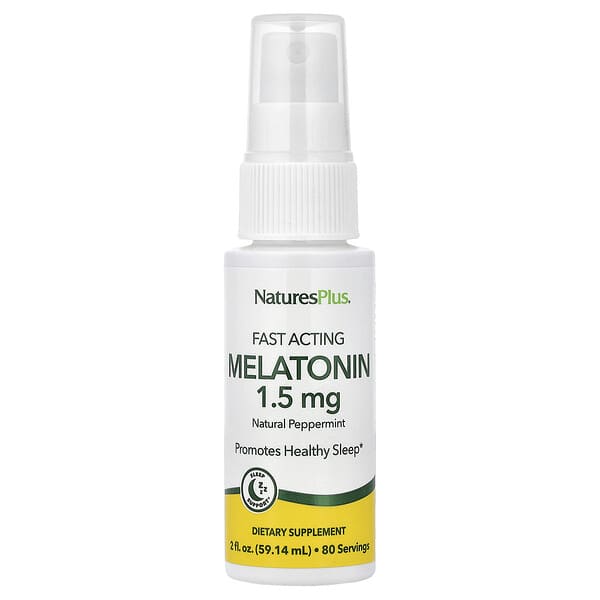Fast Acting Melatonin, Natural Peppermint, 2 fl oz (59.14 ml)