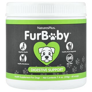 NaturesPlus, FurBaby, Pendukung Pencernaan untuk Anjing, 210 g (7,4 ons)