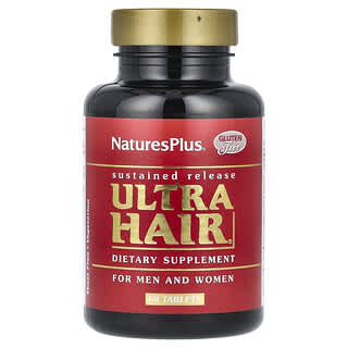 NaturesPlus, Ultra Hair, para Homens e Mulheres, 60 Comprimidos