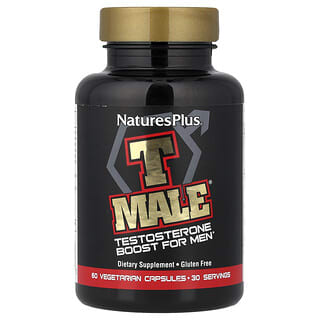 NaturesPlus, T Male, Testosteron-Versorgung für Männer, 60 vegetarische Kapseln