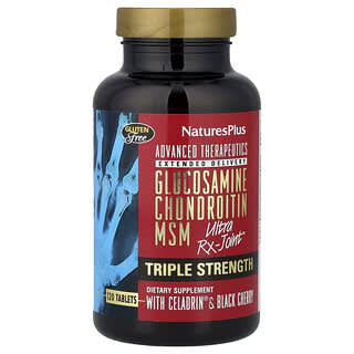NaturesPlus, 어드밴스드 테라퓨틱스, 글루코사민 콘드로이틴 MSM, 울트라 Rx-관절 , 트리플 스트렌스, 120 태블릿