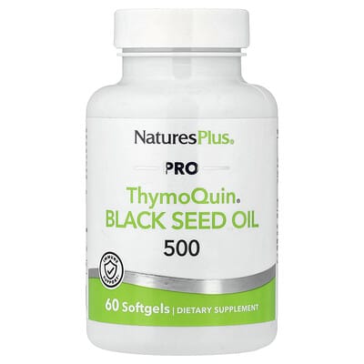 NaturesPlus, Pro ThymoQuin® Black Seed Oil 500, 60 Softgels (500 mg per Softgel)