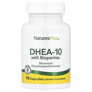 NaturesPlus‏, DHEA-10 עם ®BioPerine‏, 90 כמוסות