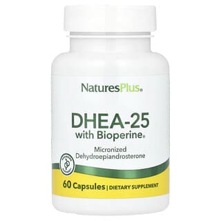 NaturesPlus, DHEA-25 with Bioperine®, DHEA-25 mit Bioperine®, 60 Kapseln