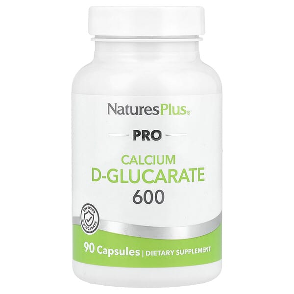 NaturesPlus, Pro Calcium D-Glucarate 600, 90 Capsules (600 mg per Capsule)
