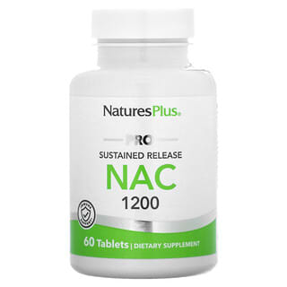 NaturesPlus, Pro NAC 1200, с замедленным высвобождением, 60 таблеток