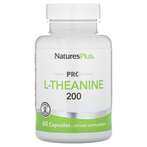NaturesPlus Pro L-Theanine 200, 60 Capsules (200 mg per Capsule)