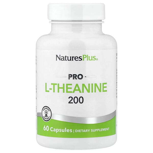 NaturesPlus, Pro L-테아닌 200, 캡슐 60정(캡슐 1정당 200mg)
