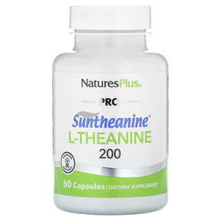 NaturesPlus, Pro, Suntheanine L-théanine 200, 100 mg, 60 capsules