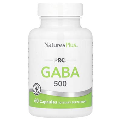 NaturesPlus, PRO GABA 500, 60 Capsules (500 mg per Capsule)