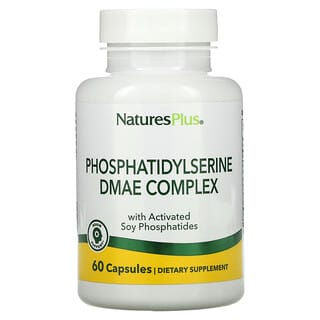 NaturesPlus, комплекс фосфатидилсерина с ДМЭА, 60 вегетарианских капсул