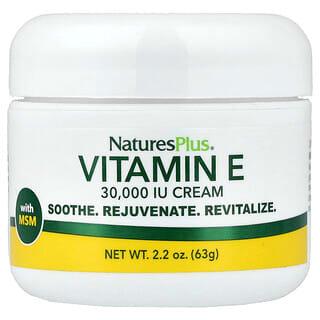 NaturesPlus, Վիտամին E կրեմ MSM-ով, 30 000 ՄՄ (63 գ)