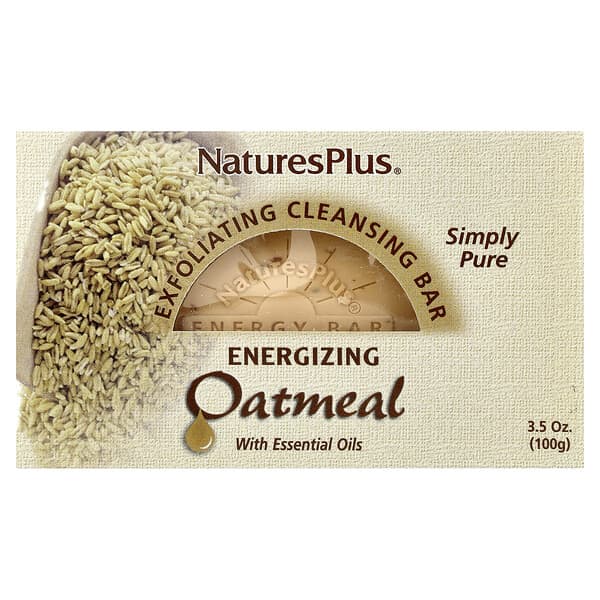 NaturesPlus, 오트밀 각질 제거 클렌징 바, 3.5oz 100g