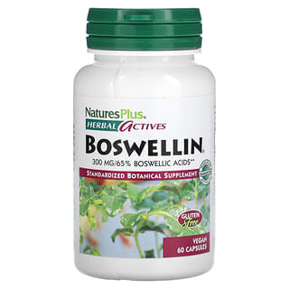 NaturesPlus, Ativos de Ervas, Boswellin, 300 mg, 60 Cápsulas Veganas