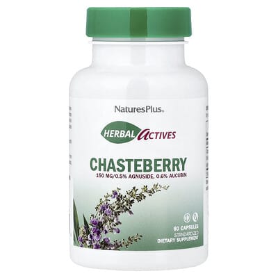 NaturesPlus, Herbal Actives, Chasteberry, 150 mg, 60 Capsules
