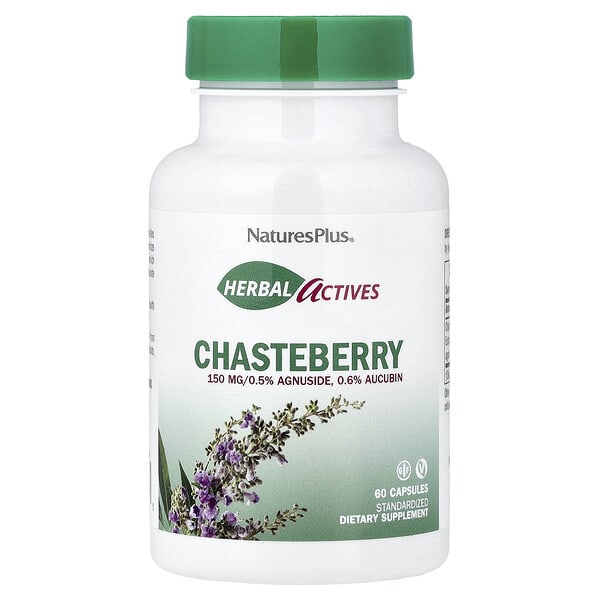 NaturesPlus, 허브 액티브, 체이스트베리, 150mg, 캡슐 60정