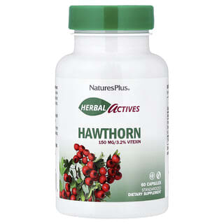 ناتشرز بلاس‏, Herbal Actives ، هوثورن ، 150 ملجم ، 60 كبسولة نباتية