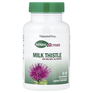 NaturesPlus, Herbal Actives, Mariadistel, 250 mg, 60 veganistische capsules