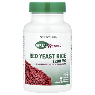 NaturesPlus, Herbal Actives, Red Yeast Rice, 600 mg, 60 Vegan Capsules