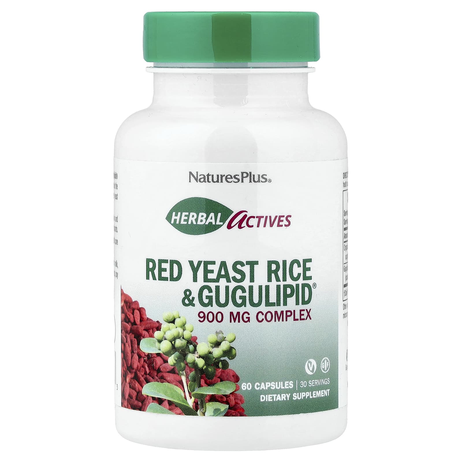 NaturesPlus Herbal Actives, Red Yeast Rice & Gugulipid – 60 gélules de NaturesPlus