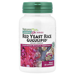 NaturesPlus, Herbal Actives, Red Yeast Rice Gugulipid®, 60 Vegan Capsules