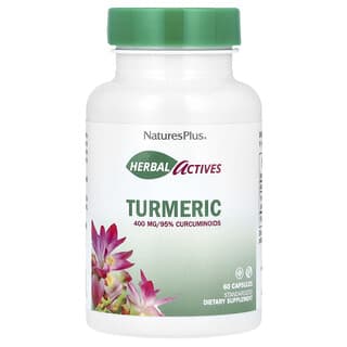 NaturesPlus, Herbal Actives, куркума, 400 мг, 60 капсул