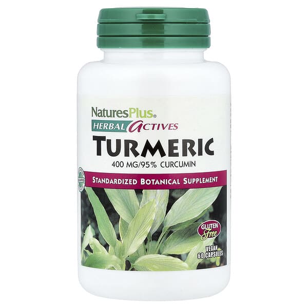 NaturesPlus, 허브 액티브, 강황, 400mg, 캡슐 60정