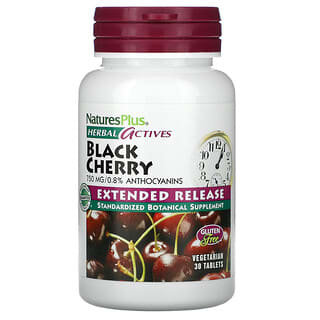 NaturesPlus, Herbal Actives, Black Cherry, 750 mg, 30 Tablets