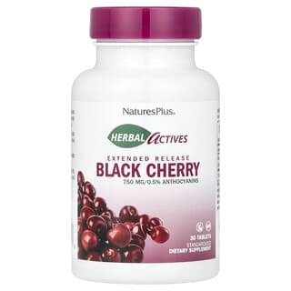 NaturesPlus, Herbal Actives, Black Cherry, Heilkräuter, Schwarzkirsche, 750 mg, 30 Tabletten