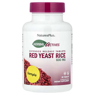 NaturesPlus, Herbal Actives, Red Yeast Rice, 600 mg, 60 Tablets