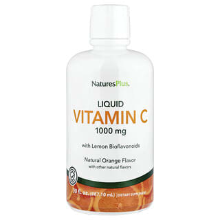 NaturesPlus, Vitamina C líquida con bioflavonoides de limón, Naranja natural, 887,10 ml (30 oz. líq.)