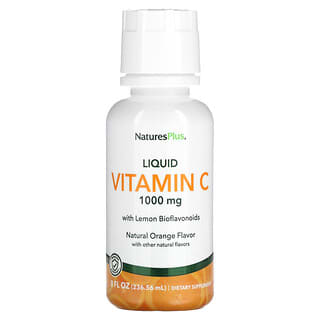 NaturesPlus, Liquid Vitamin C, Natural Orange, 1000 mg, 8 fl oz (236.56 ml)