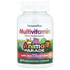 NaturesPlus, Animal Parade, Suplemento multivitamínico masticable para niños, Cereza, uva y naranja, 90 comprimidos con forma de animales