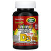 Source of Life, Animal Parade, Vitamin D3, Sugar Free, Natural Black Cherry, 12.5 mcg (500 IU), 90 Animal-Shaped Tablets