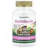 NaturesPlus, Animal Parade® Gold, Suplemento multivitamínico masticable para niños, Sandía, 120 comprimidos con forma de animales