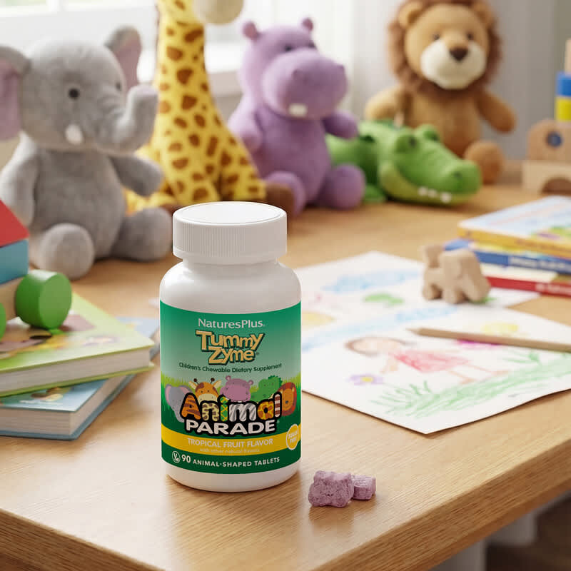 Animal Parade®, Tummy Zyme®, Tropical Fruit, 90 Animal-Shaped Tablets