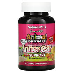 NaturesPlus, Source of Life, Animal Parade, Children's Chewable Inner Ear Support, Natural Cherry, 90 Animal-Shaped Tablets