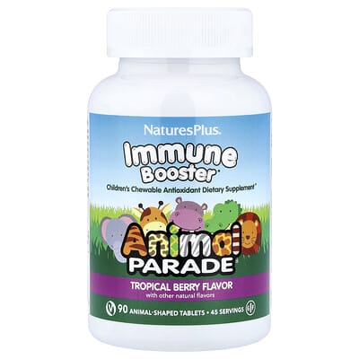 NaturesPlus, Animal Parade&reg;, Immune Booster, Tropical Berry, 90 Animal-Shaped Tablets