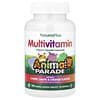 NaturesPlus, Animal Parade®, жувальні мультивітаміни для дітей, вишня, виноград і апельсин, 180 таблеток у формі тварин