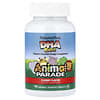 NaturesPlus, Animal Parade®, DHA 키즈, 어린이용 츄어블 오메가3 보충제, 체리 맛, 동물 모양 90정