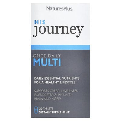 NaturesPlus, His Journey, Once-Daily Men's Multi, 30 Tablets