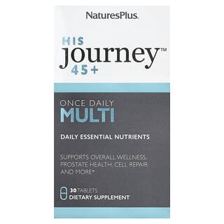 NaturesPlus, His Journey™ за 45+, мултивитаминен прием за веднъж дневно, 30 таблетки