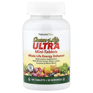 NaturesPlus, Bron van leven, Ultra Mini-tabletten, Whole Life Energy Enhancer, 180 tabletten