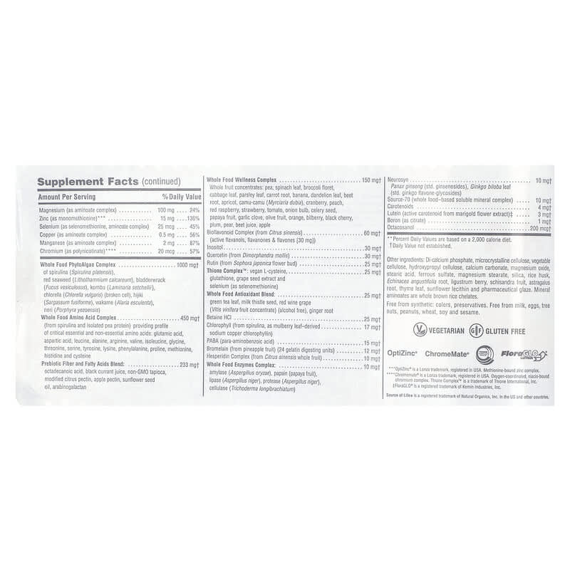 Source of Life（ソースオブライフ）、ウルトラミニタブレット、Whole