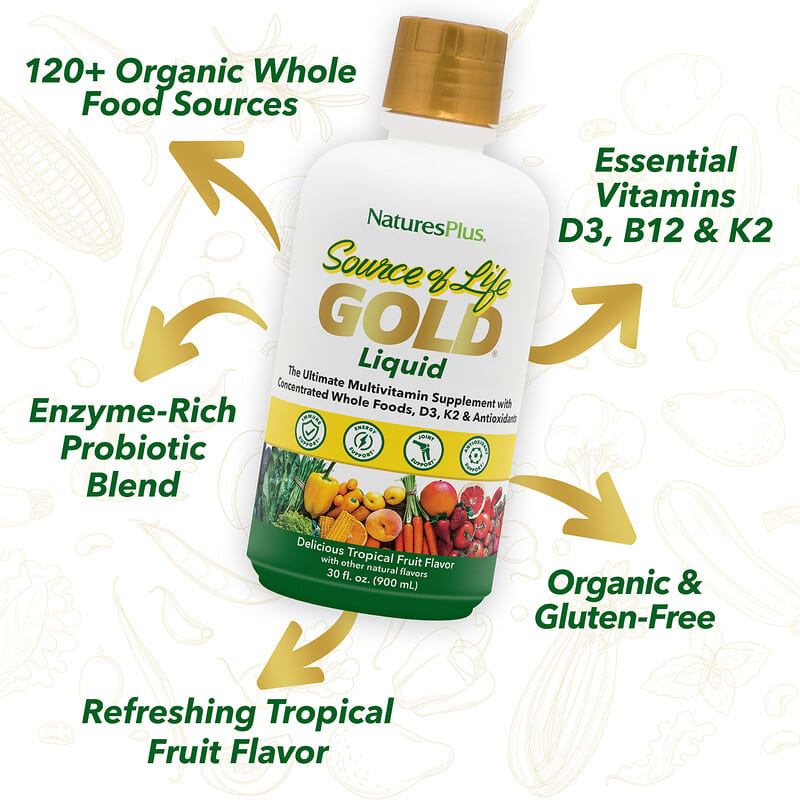 Source of Life Gold, Liquide, Fruits tropicaux, 900 ml Source of Life Gold, Liquide, Fruits tropicaux, 900 ml