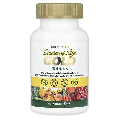 NaturesPlus, Source of Life Gold, Advanced Multivitamin Supplement, 90 Tablets