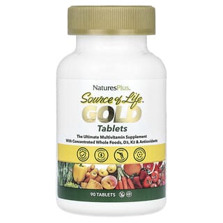 NaturesPlus, ソースオブライフゴールド、アルティメイトマルチ-ビタミン サプリメント、90 錠