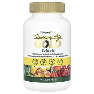 NaturesPlus, Source Of Life Goldtabletten, Ultimative Multi-Vitamin-Ergänzung, 180 Tabletten